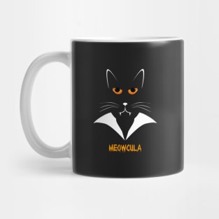 Meowcula Funny Cat Vampire Dracula Halloween Tee Shirt gift Mug